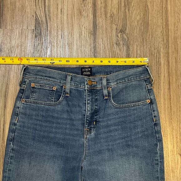 J‎ Crew Relaxed Boyfriend All Day Stretch Jeans Blue Distressed Size 27 - Picture 8 of 8